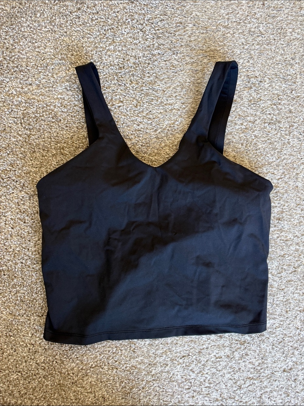 Avia Black Scoop-Neck Crop Tank